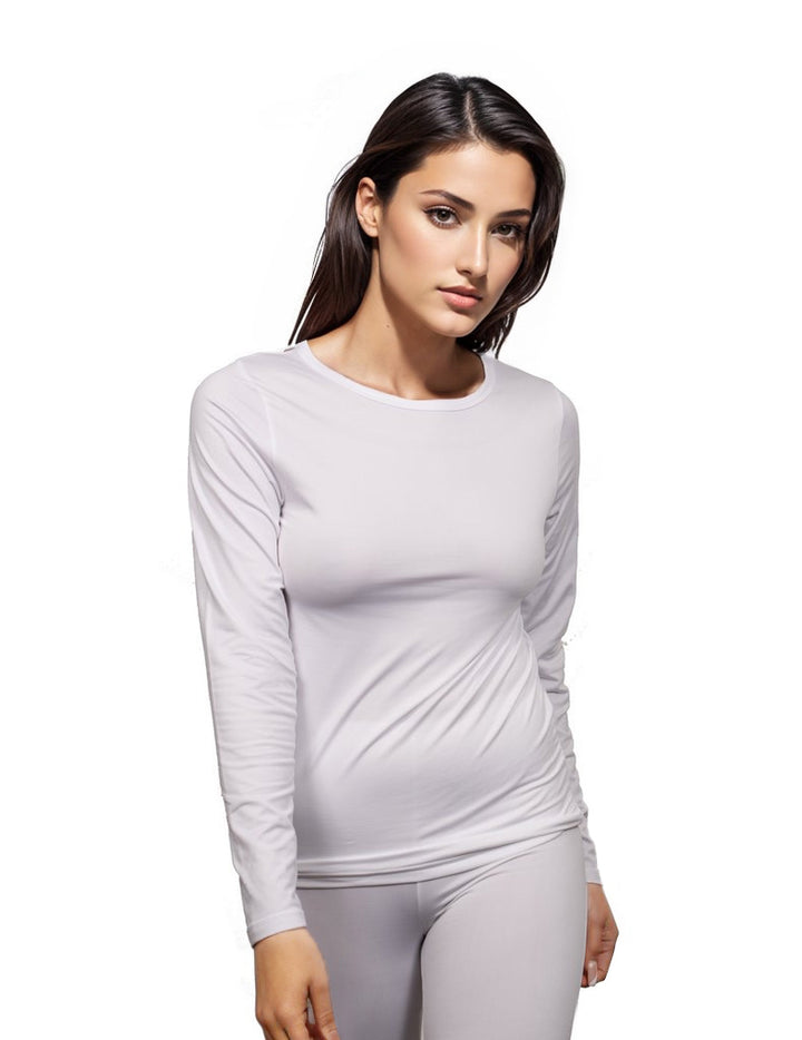 Woman's Warm Wear Microfiber Long Sleeve Top - Elita Intimates