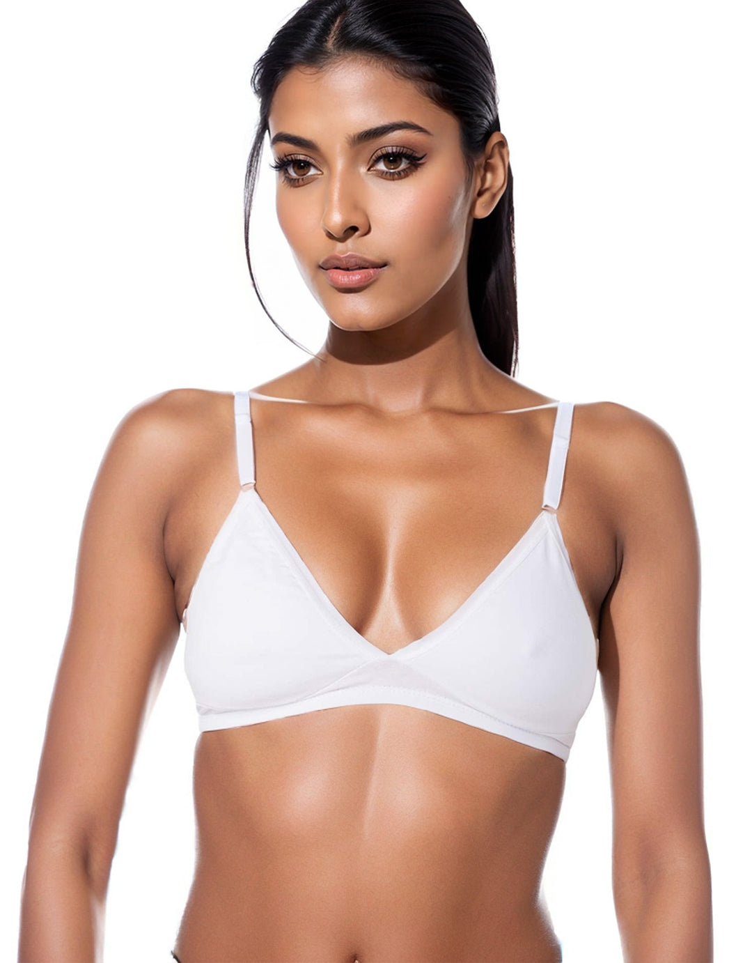 Woman's Soft Cotton Triangle Bralette - Wirefree - Elita Intimates