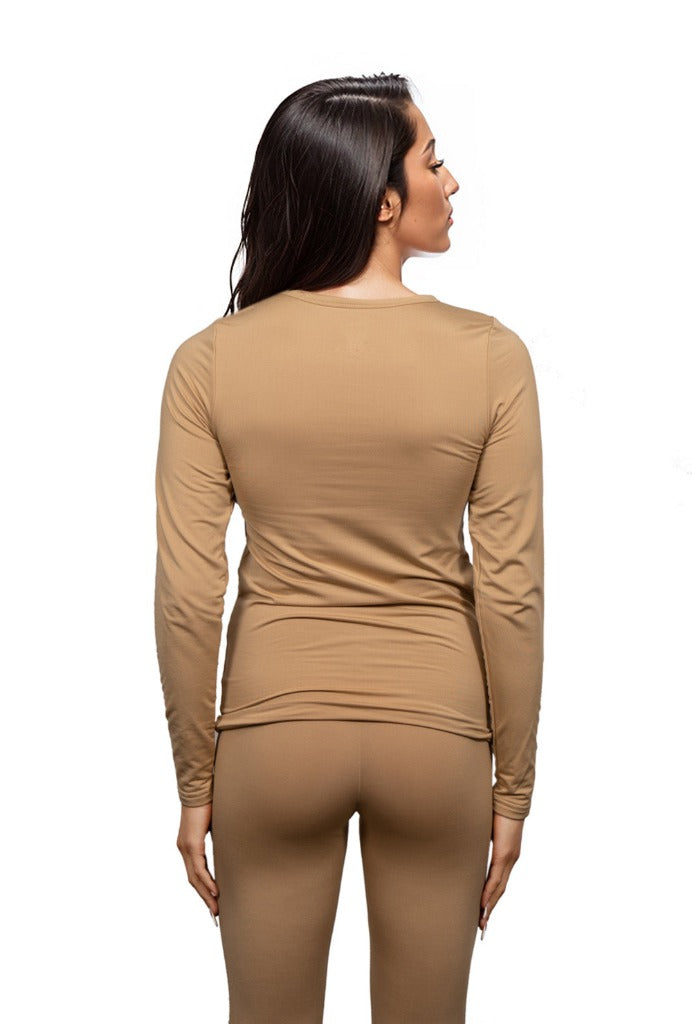 Woman's Warm Wear Microfiber Long Sleeve Top - Elita Intimates